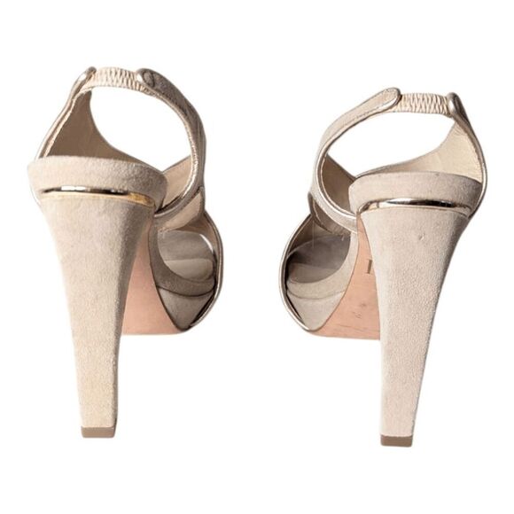 DIANE VON FURSTENBERG Julia Suede Platform Heels Size 7.5 - Picture 5 of 8